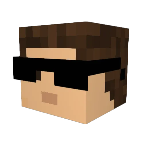 Taxibigone Minecraft avatar head, 3D render