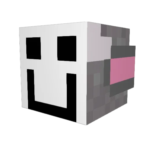Taxny Minecraft avatar head, 3D render