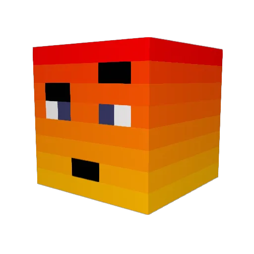 Taxu Minecraft avatar head, 3D render