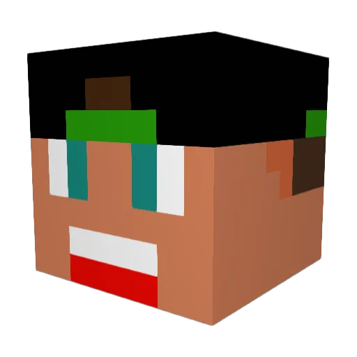 Taxvide Minecraft avatar head, 3D render