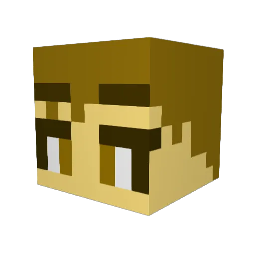 TayChou Minecraft avatar head, 3D render