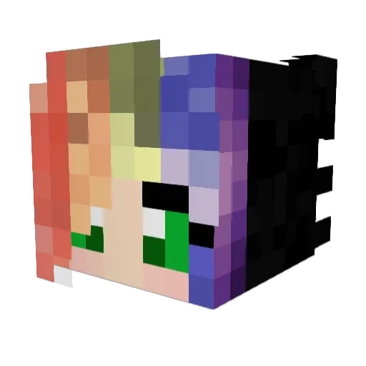TayTaleesa Minecraft avatar head, 3D render