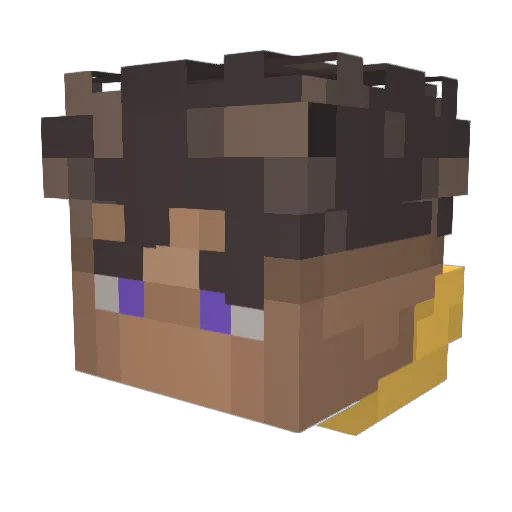 TayZera Minecraft avatar head, 3D render