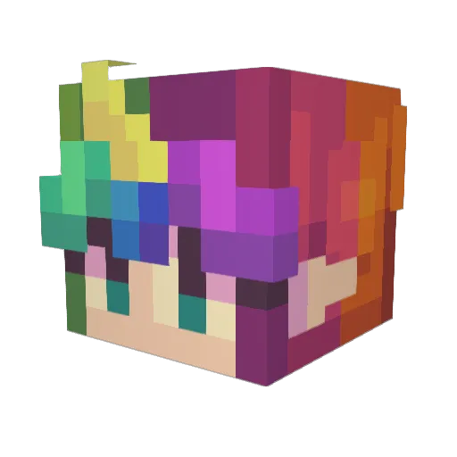 TayaZeddy Minecraft avatar head, 3D render