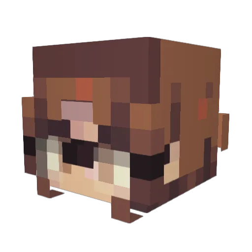 Tayaimi Minecraft avatar head, 3D render