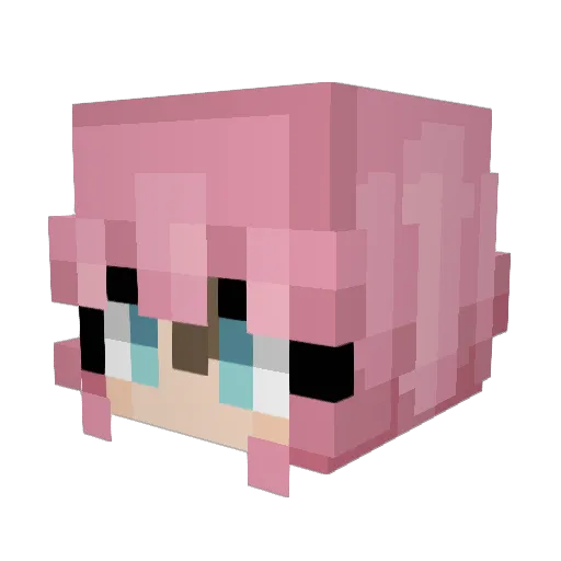 Tayaki Minecraft avatar head, 3D render
