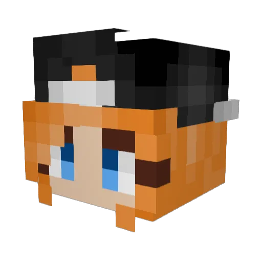 Tayanaaa Minecraft avatar head, 3D render