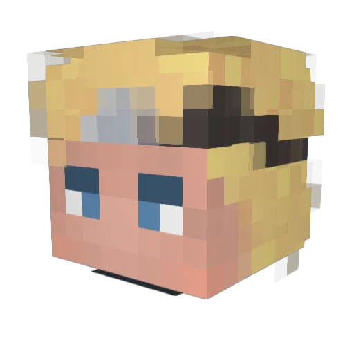 Tayb00 Minecraft avatar head, 3D render