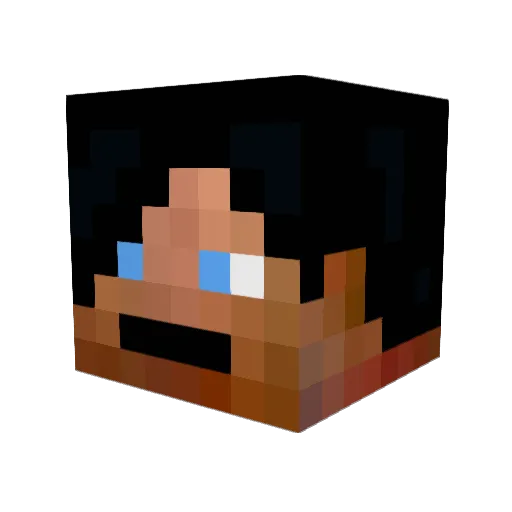 Tayfong Minecraft avatar head, 3D render