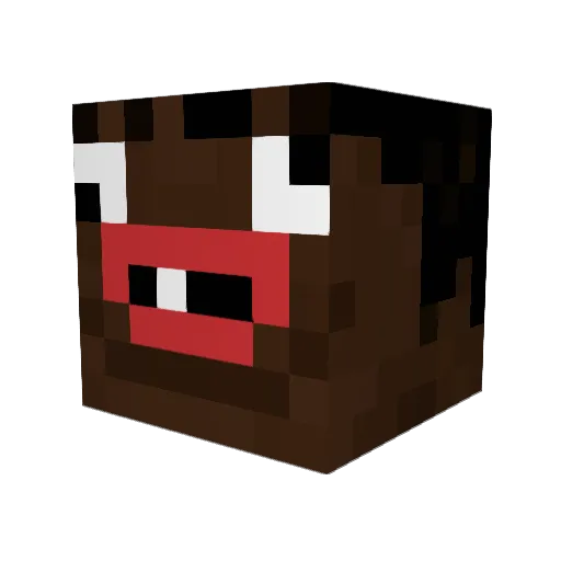 Taygahack Minecraft avatar head, 3D render