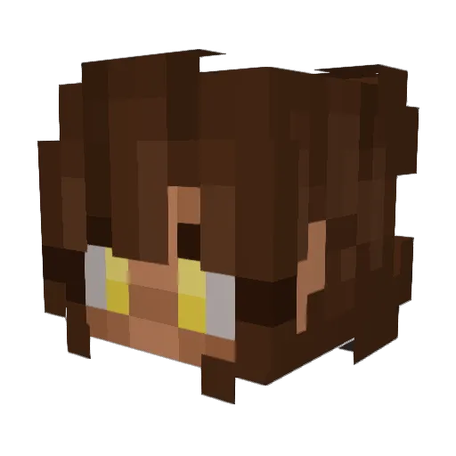 Tayinky Minecraft avatar head, 3D render