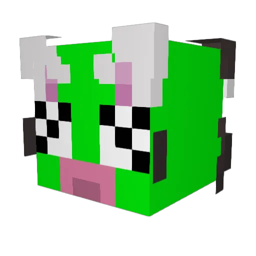 Tayjunior Minecraft avatar head, 3D render