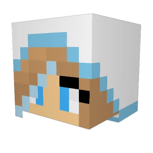 TaylahLou Minecraft avatar head, 3D render