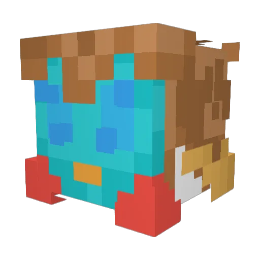 TaylorAnimates Minecraft avatar head, 3D render
