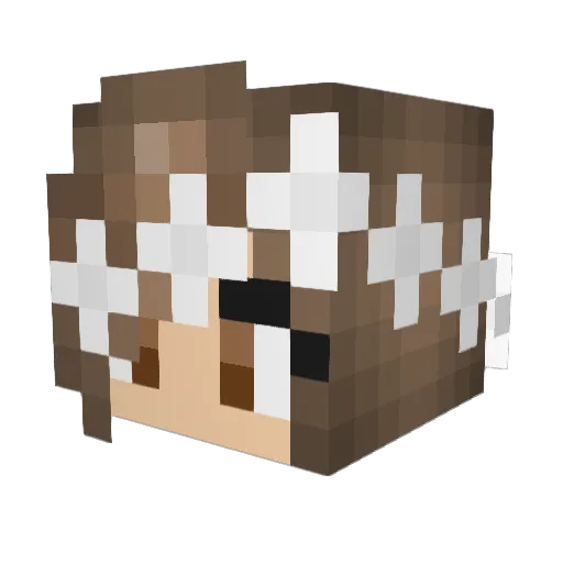TaylorCarrie Minecraft avatar head, 3D render