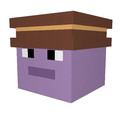 TaylorG1 Minecraft avatar head, 3D render