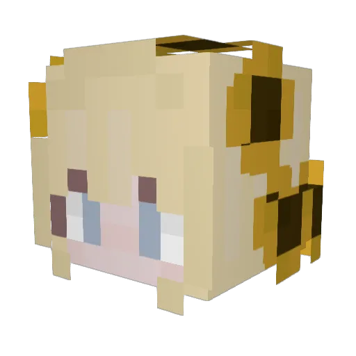 TaylorK_ Minecraft avatar head, 3D render