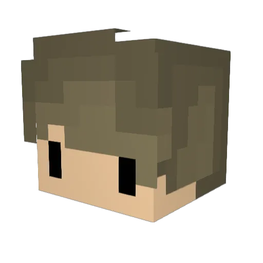 TaylorMondo Minecraft avatar head, 3D render