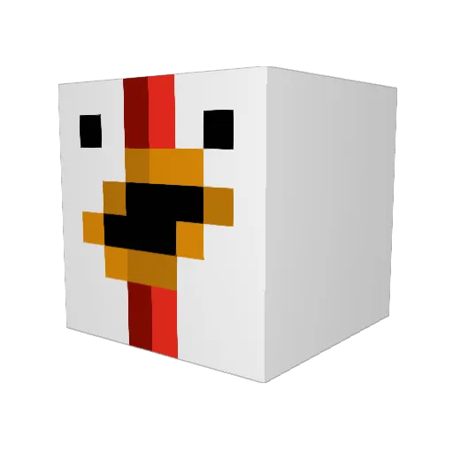 TaylorXYZ Minecraft avatar head, 3D render