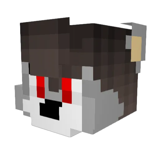 Taylor_The_Wolf Minecraft avatar head, 3D render