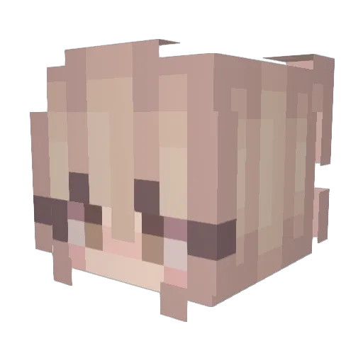 Taylorhuttt Minecraft avatar head, 3D render