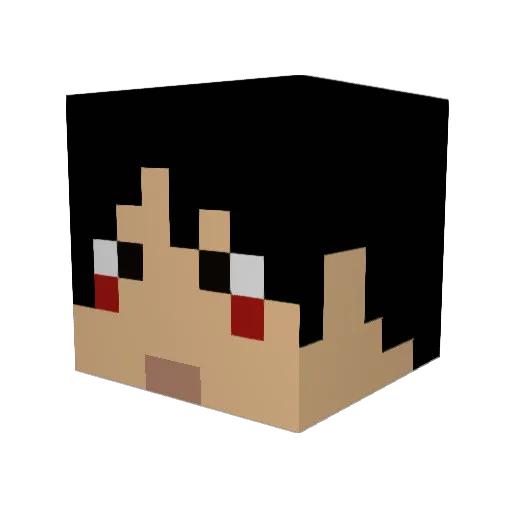 Taymaha Minecraft avatar head, 3D render