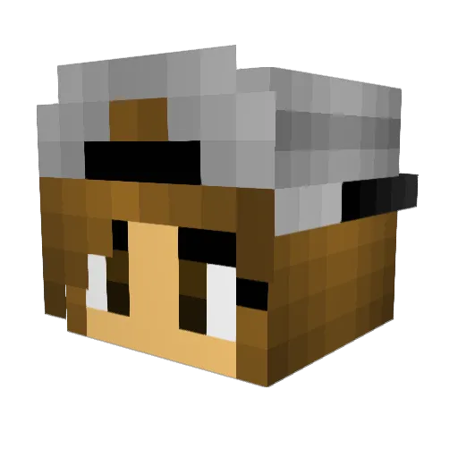 Taymarn Minecraft avatar head, 3D render