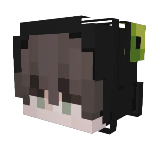 Tayshon Minecraft avatar head, 3D render
