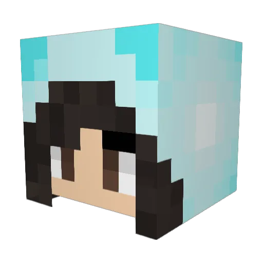 Taytay45 Minecraft avatar head, 3D render