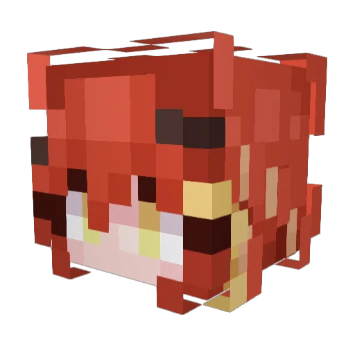 Taytori Minecraft avatar head, 3D render