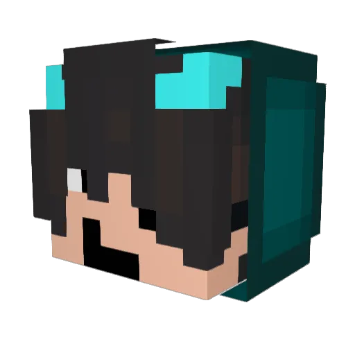 Tayyarabi Minecraft avatar head, 3D render