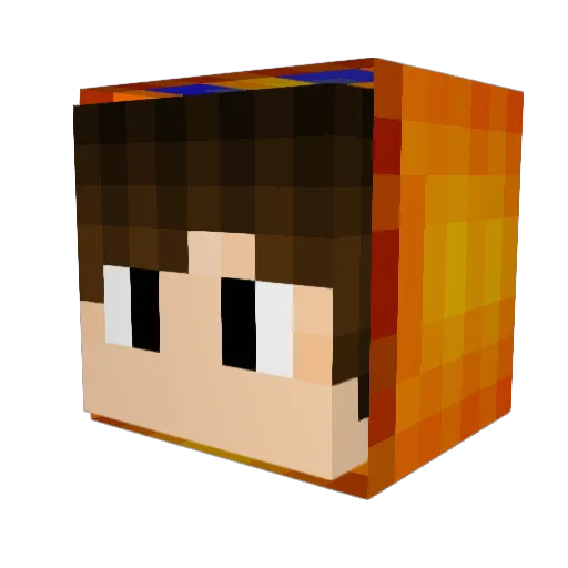 Tayzplayz Minecraft avatar head, 3D render