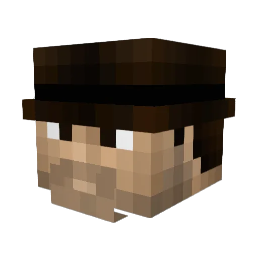 Taz002 Minecraft avatar head, 3D render