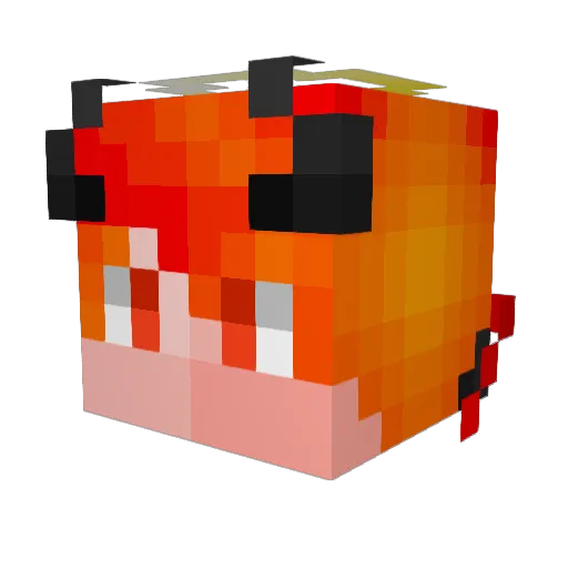 TazAsker Minecraft avatar head, 3D render