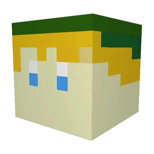 TazBadger Minecraft avatar head, 3D render