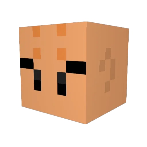 TazPaul Minecraft avatar head, 3D render