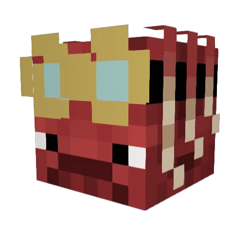 TazTiger9 Minecraft avatar head, 3D render