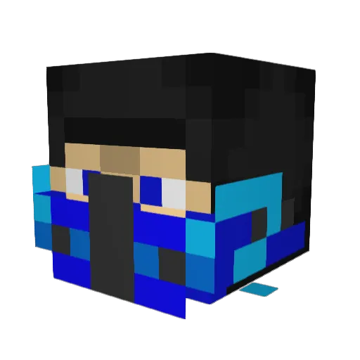 Taz_Schnitzelman Minecraft avatar head, 3D render