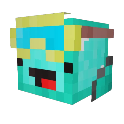 Taz_luke_10 Minecraft avatar head, 3D render
