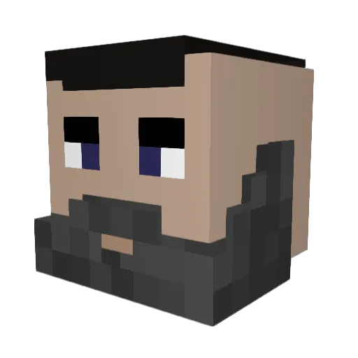 Tazbetch Minecraft avatar head, 3D render