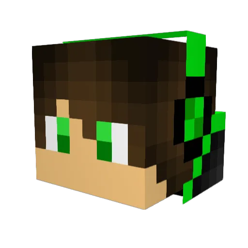 TazeGam3z Minecraft avatar head, 3D render