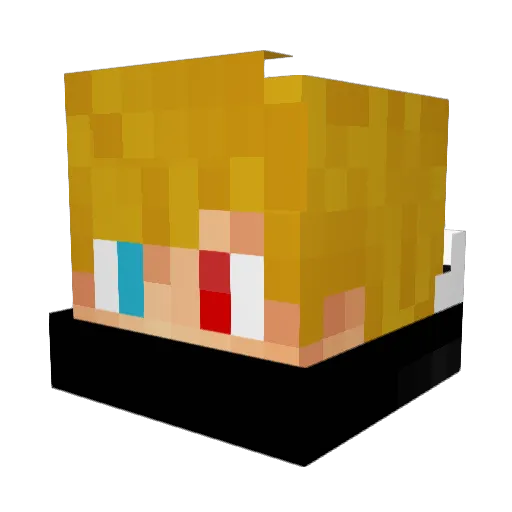 TazePeynirr Minecraft avatar head, 3D render