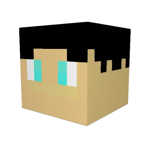 TazeSparkal Minecraft avatar head, 3D render