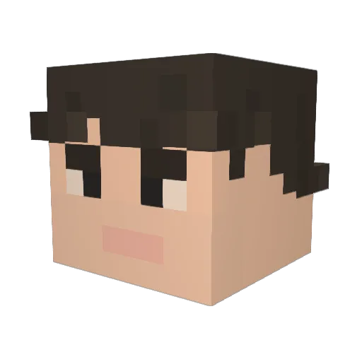 Tazi0 Minecraft avatar head, 3D render