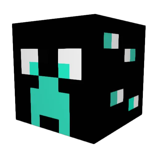 Tazing Minecraft avatar head, 3D render