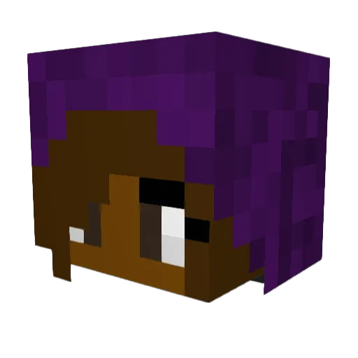 Taziya Minecraft avatar head, 3D render