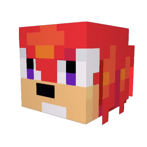 Tazmanium Minecraft avatar head, 3D render