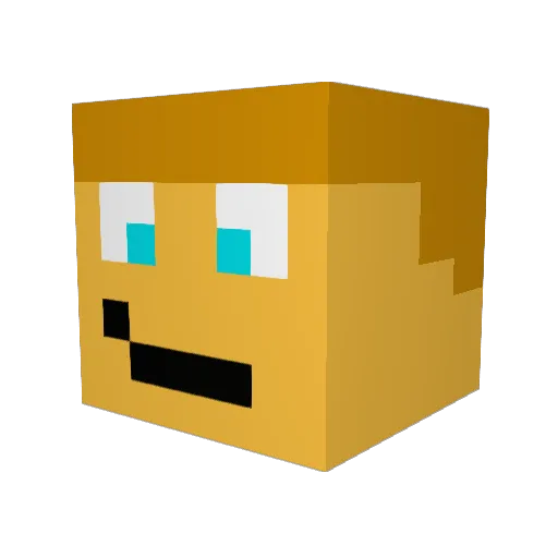 Tazohr Minecraft avatar head, 3D render
