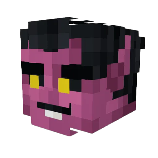 Tazore Minecraft avatar head, 3D render