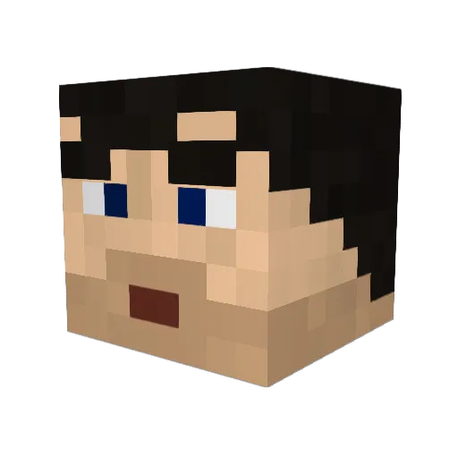 Tazzuma Minecraft avatar head, 3D render